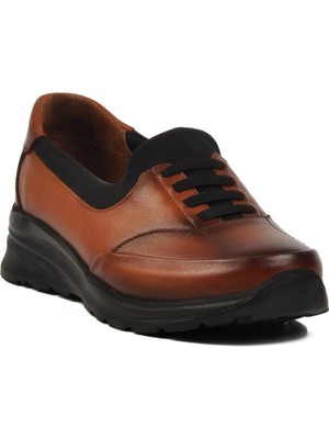 Siyah  Deri Kadın Günlük Ayakkabı 0044 Z