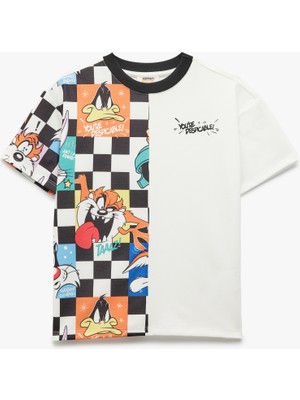 Koton Lisanslı Looney Tunes Baskılı Kısa Kollu Bisiklet Yaka Tişört