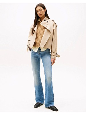 Tommy Hilfiger Kadın Açık Mavi Bootcut Denim Pantolon