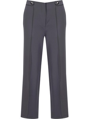 Armine Kadın Pantolon 25YH2722 Antrasit Renkli Düz Paça Kesim Günlük Kullanım İçin Rahat