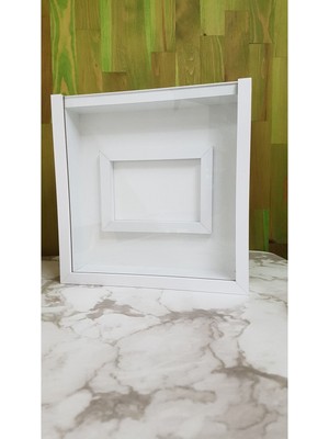 Çerçeve Gül-Çicek Saklama Kutusu Camlı Sürgülü