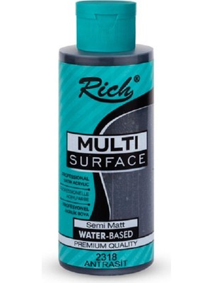Rich Multi Surfaceakrilik Mobilya Boyası 120 cc Antrasit 2318