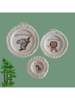 Dekoratif Bebek Odası Minimal El Yapımı Çerçeveli Tablo Seti