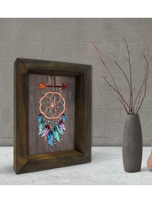 Gift Rüya Kapanı Tasarımlı Dekoratif Doğal Masif Ahşap Çerçeve 15 x 20 cm -1