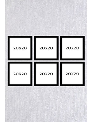 Siyah Çerçeve Seti 6 Adet 20 x 20