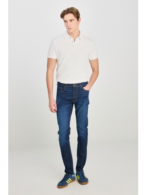 Lee L71900037381 Mavi Erkek Luke Slim Fit Dar Kesim Pamuklu Esnek Jean Denim Pantolon