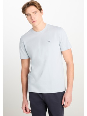 Lee ML60UFQ475 Gri Erkek Bisiklet Yaka T-Shirt