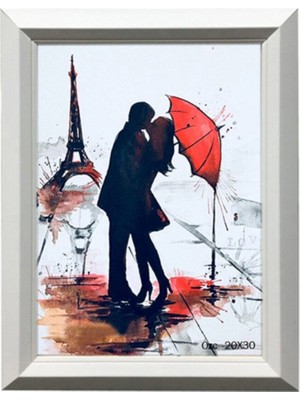 Hediyelik Çerçeve Dekorasyon Kişiye Özel Ev Home Ofis Resim Çerçevesi 20 x 30 Beyaz