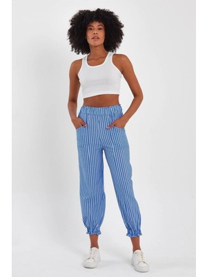 Alexandergardı Paçası Büzgülü Jogger Pantolon (B23-0065)