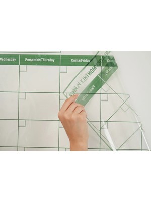 Bakgelal Aylık Yaz-Sil Planlayıcı Takvim – 85X56 cm Duvar Tipi, Beyaz Tahta Özellikli Yeniden Yazılabilir Aylık Planlayıcı Takvim