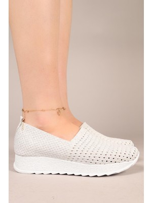 Snix Triko Kalın Tabanlı Babet Gümüş