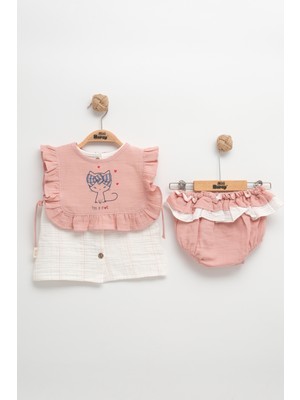 Mini Baray "kilotlu Bolerolu Müslin Kız Yazlık Takım "