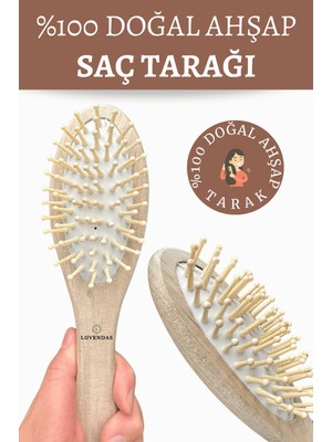 Lovendas Ahşap Saç Fırçası Tarak