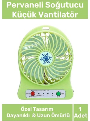 Nightwatchers Premium USB Şarjlı 3 Kademeli Sessiz Taşınabilir Mini Fan Pervaneli Soğutucu Küçük Vantilatör