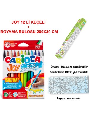 Carioca Joy Boyama Seti Dinazor (Joy Keçeli 12'li + Lino Age Of Dınosaurs 200X30)