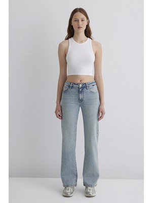 Mavi Ibiza Streç Pamuklu Straight Fit Düşük Bel Düz Paça Jeans Bayan Kot Pantolon 1010530