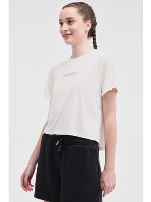 Lumberjack Wl Mya 11MS449 5fx Ekru Kadın Kısa Kol T-Shirt