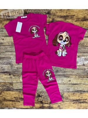 Narin Kids Paw Patrol Detaylı Yazlık Kız Çocuk Taytlı Alt Üst Takım