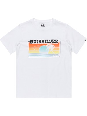 Quiksilver Ev Sun Faded Yth Erkek Çocuk Beyaz Tişört