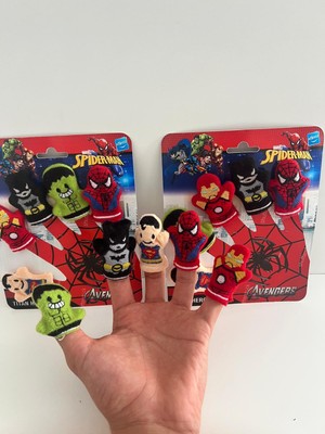 Kinku Kukla Parmaklar Avengers Hulk-Batman-Demiradam-Örümcekadam-Süperman 5 Li Karakter Serisi