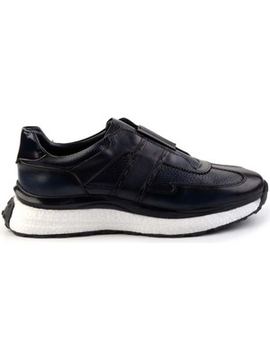 Bambi Lacivert Leather Erkek Sneaker E01310116041