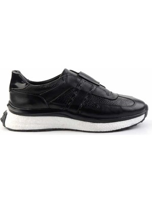 Bambi Siyah Leather Erkek Sneaker E01310116041