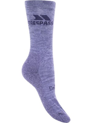 Trespass Leader Eco - Recycled Yarn Socks Kadın Mor Çorap