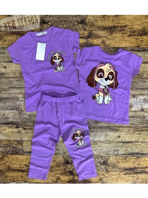 Narin Kids Paw Patrol Detaylı Yazlık Kız Çocuk Taytlı Alt Üst Takım
