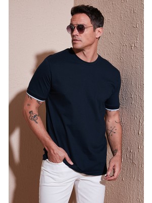 Buratti  Streç Pamuklu Regular Fit Bisiklet Yaka T Shirt Erkek T Shirt 5902981