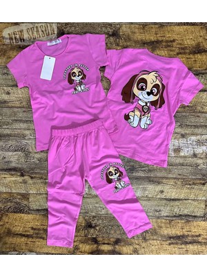 Narin Kids Paw Patrol Detaylı Yazlık Kız Çocuk Taytlı Alt Üst Takım
