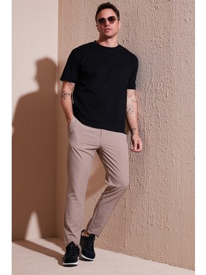 Buratti Streç Regular Fit Normal Bel Düz Paça Jogger Pantolon Erkek Pantolon CF25617801