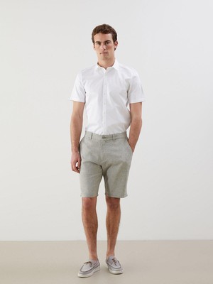 Lcwaıkıkı Classic  Standart Kalıp Keten Karışımlı Erkek Şort  (S5)