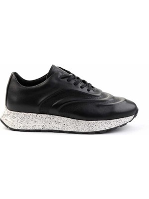 Bambi Siyah Leather Erkek Casual Ayakkabı E01556193043