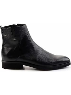 Siyah Leather Erkek Bot & Bootie E02630227445