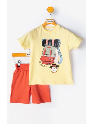 Maymun Erkek Bebek Alt Ust Takım Şortlu Erkek Bebek Takım Ikili Erkek Çocuk Takım Erkek Bebek Giyim