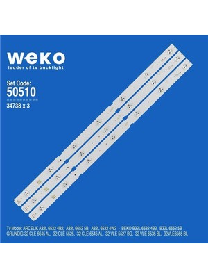 Weko Arçelik A32L 6532 4W2 32'' Inç 3 Adet Tv LED Bar