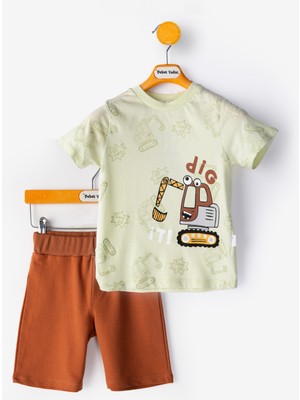 Kepçeli Erkek Bebek Alt Ust Takım Şortlu Erkek Bebek Takım Ikili Erkek Çocuk Takım Erkek Bebek Giyim