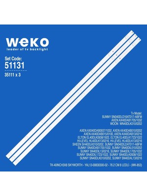 Weko Sunny SN040DLD16AT017-ABFM 40'' 3 Adet Tv LED Bar