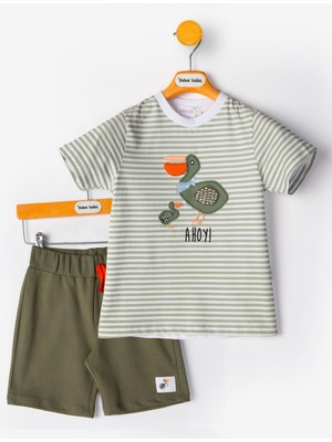 Pelikan Erkek Bebek Alt Ust Takım Şortlu Erkek Bebek Takım Ikili Erkek Çocuk Takım Erkek Bebek Giyim