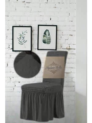 1 Adet Bürümcük Etekli Likralı Esnek Yıkanabilir Sandalye KILIFI,45X45X60 Ölçüde Sandalye Örtüsü