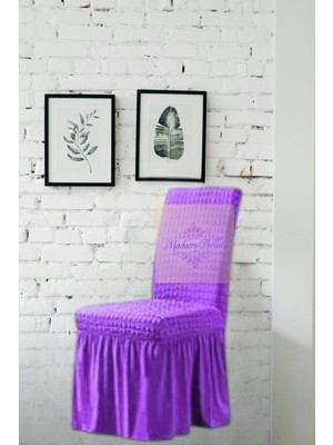 1 Adet Bürümcük Etekli Likralı Esnek Yıkanabilir Sandalye KILIFI,45X45X60 Ölçüde Sandalye Örtüsü