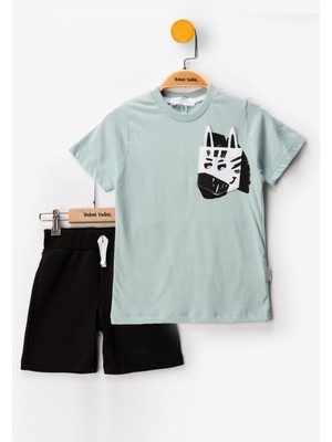 Zebralı Erkek Bebek Giyim Erkek Bebek Alt Ust Takım Şortlu Erkek Bebek Takım Ikili Erkek Çocuk Takım