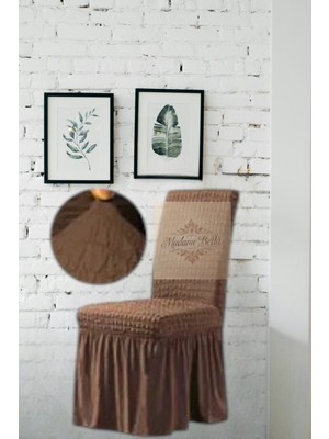 1 Adet Bürümcük Etekli Likralı Esnek Yıkanabilir Sandalye KILIFI,45X45X60 Ölçüde Sandalye Örtüsü