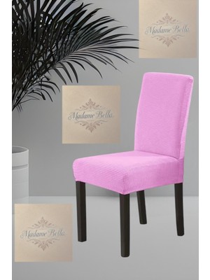 1 Adet Kare Desen Pudra Sandalye Kılıfı, Lastikli Tüylenmez Yıkanabilir 45 x 45 x 60 Ölç Sandalye Örtsü