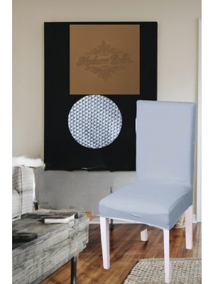 1 Adet Likralı Esnek Yıkanabilir Sandalye Örtüsü 45 x 45 x 60 Boyutlarında Bal Peteği Sandalye Kılıfı