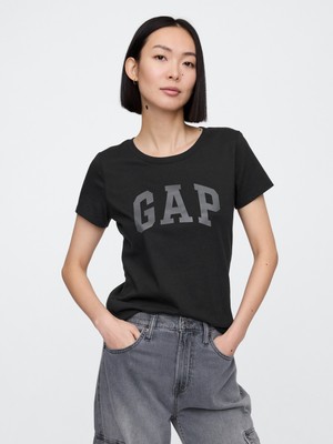 Gap Kadın Siyah 2'li Gap Logo Kısa Kollu T-Shirt Seti