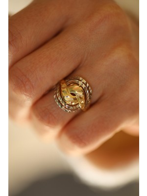 14 Ayar Altın Taşsız Kalemli Anne Yüzük 6