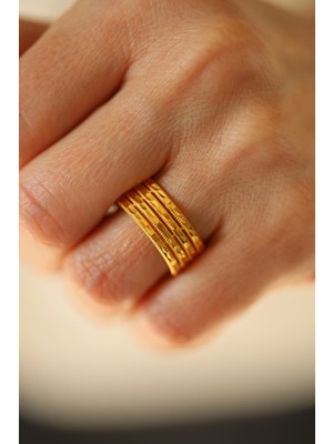 14 Ayar Altın Dört Sıralı Ajda Cimarlı Yüzük