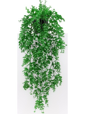 Mini Siyah Plastik Saksıda Yapay Sarkan Şimşir