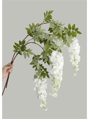 Yapay Salkım Akasya 3 Dallı 108  cm  Beyaz